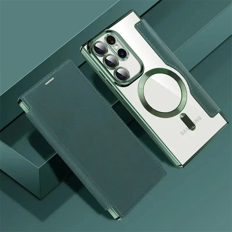 Magsafe Leather Flip Case