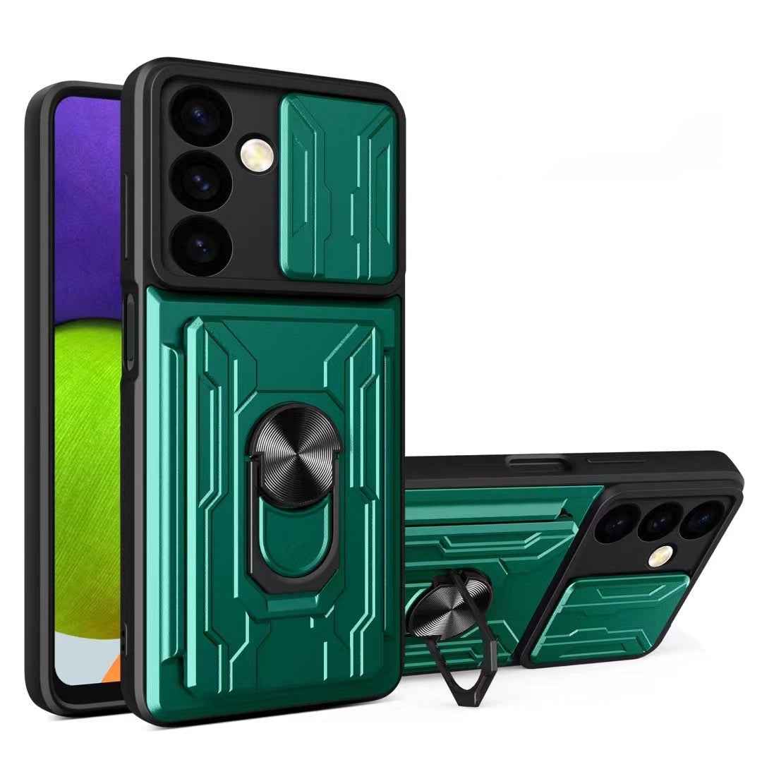 Galaxy S Series - Slide Lens Camera Cover & Card Holder Case