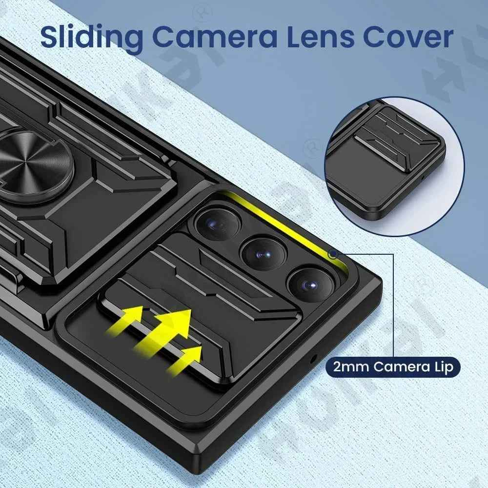 Galaxy S Series - Slide Lens Camera Cover & Card Holder Case