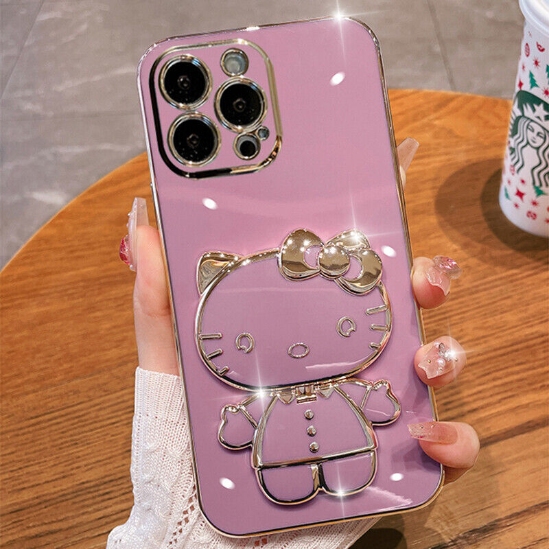 Mirror Kitty Stand Case - iPhone