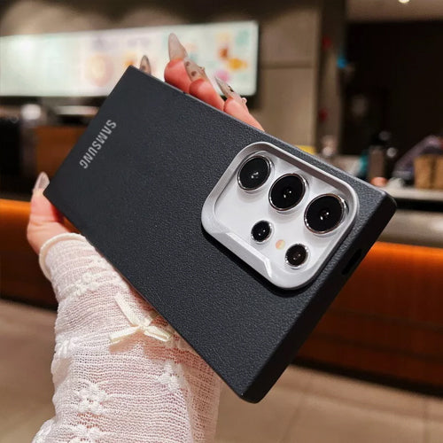 Luxe Block Leather Armor Case - Galaxy