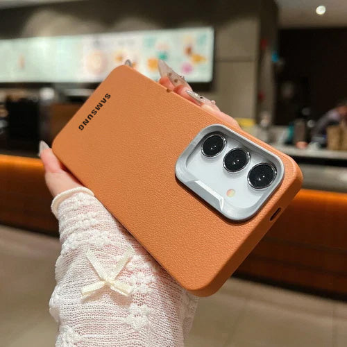 Luxe Block Leather Armor Case - Galaxy