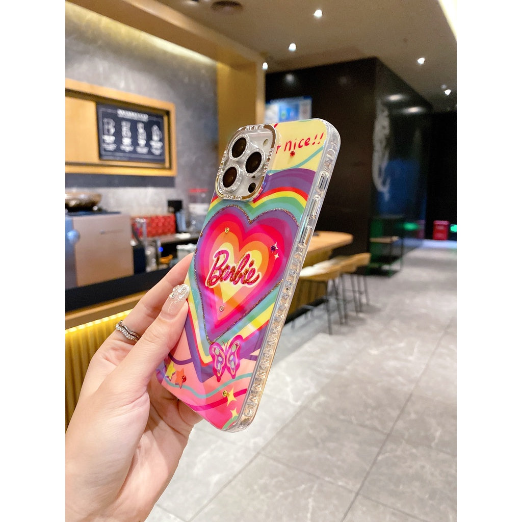 Heart Pattern Barbie Case - iPhone