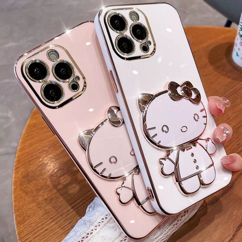 Mirror Kitty Stand Case - iPhone