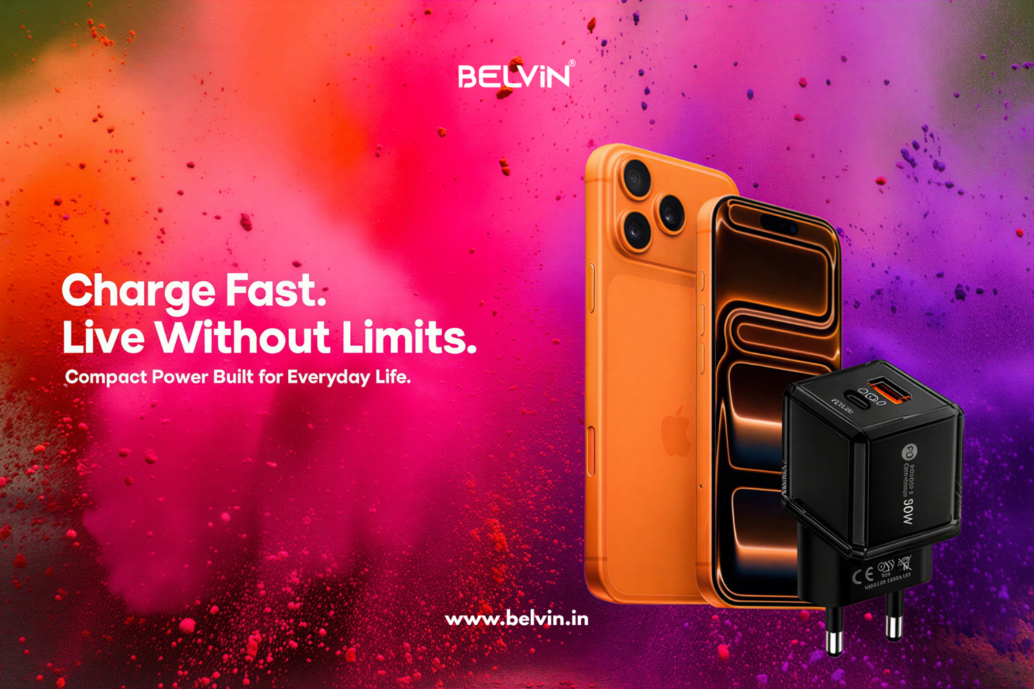 Belvin SnapVolt Mini 30W Type C Fast Charger Adapter – Compact & Powerful