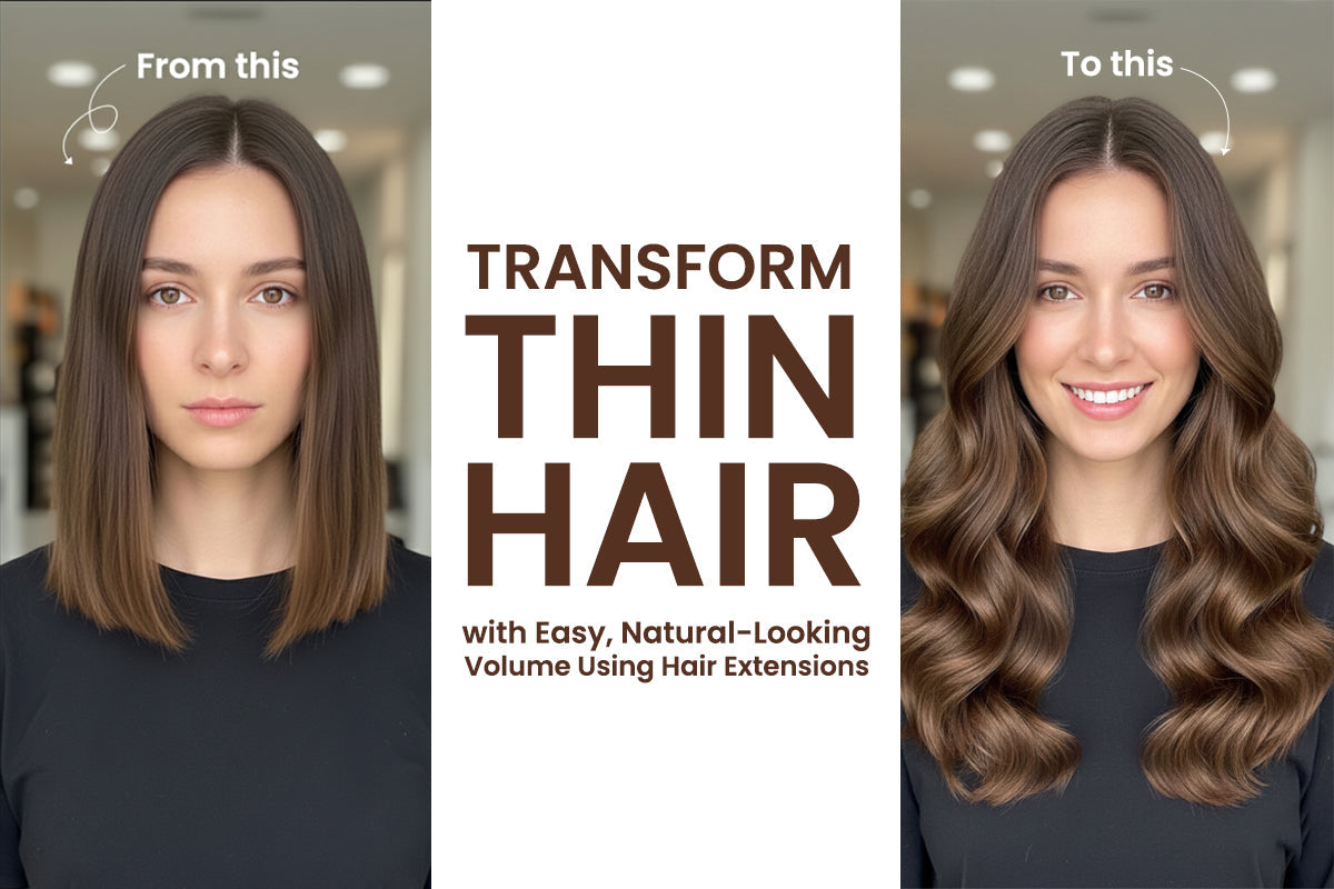 Transform Thin Hair with Easy, Natural-Looking  Volume Using Hair Extensions