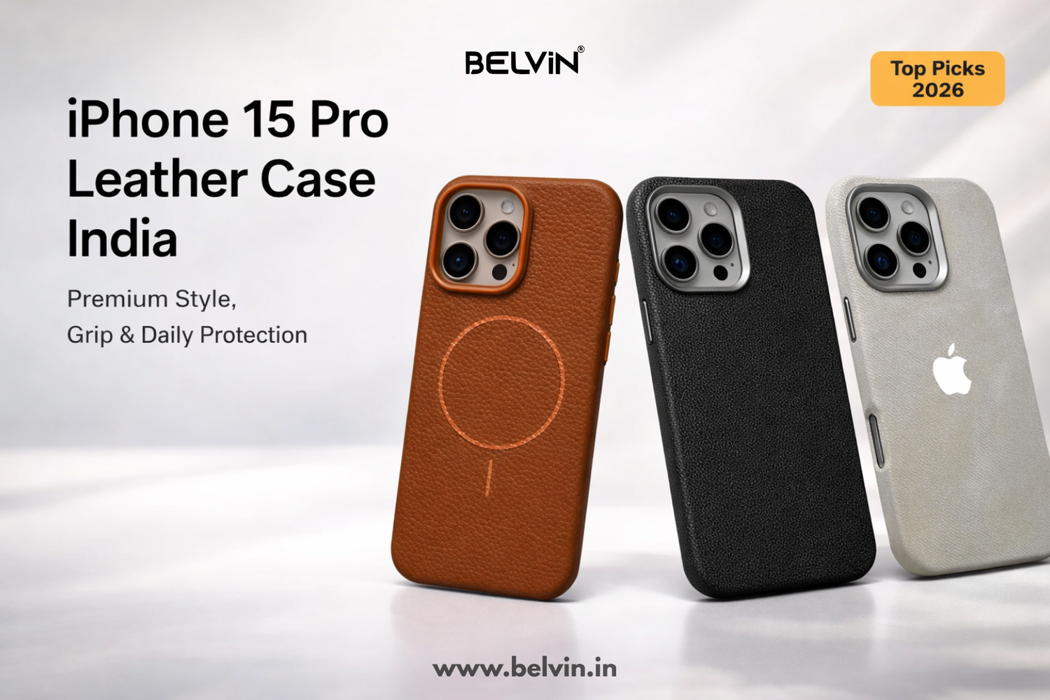 iPhone 15 Pro Leather Cases