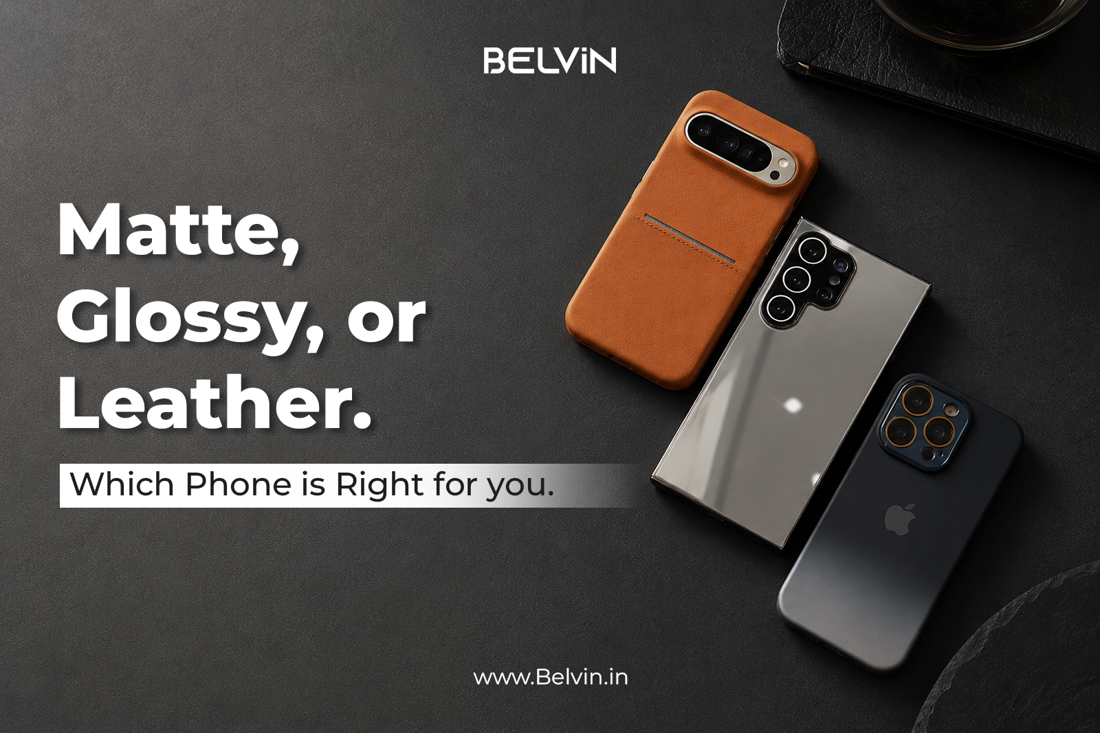 Matte, Glossy or Leather — Which Black Phone Case is Right for You?