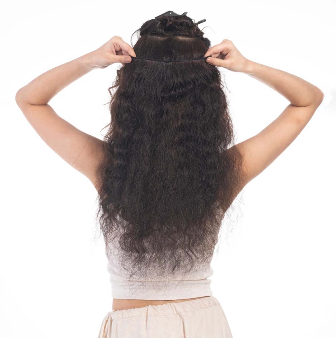 Single Piece 4 Clip Volumizer (Curly)