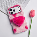 Soft Heart Plush Case - iPhone