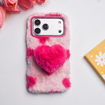 Soft Heart Plush Case - iPhone