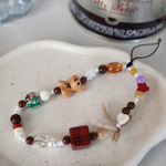 Sweet Teddy Beaded Phone charm