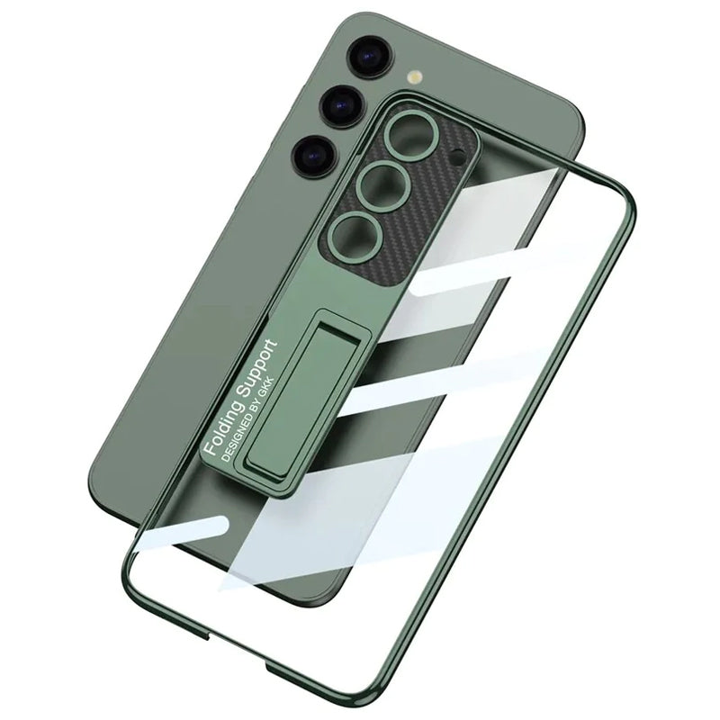 Anti-Yellowing Transparent Kickstand Protective Case