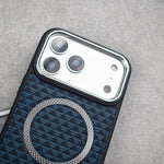 Magnetic Woven Leather Case - iPhone