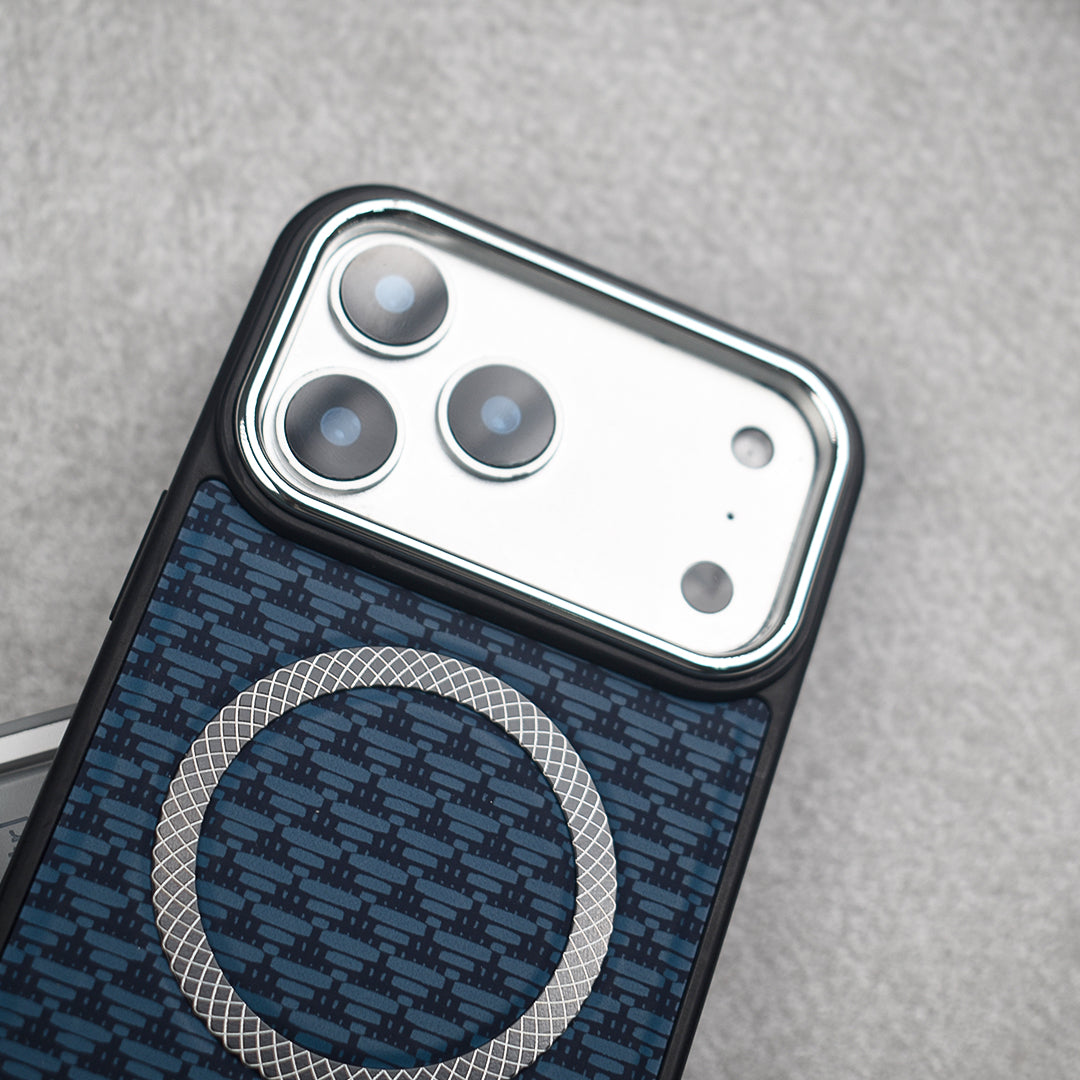 Magnetic Woven Leather Case - iPhone