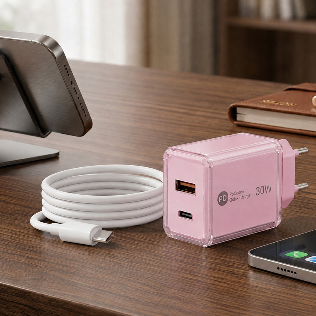 SnapVolt Fast Charge Combo Set - Pink