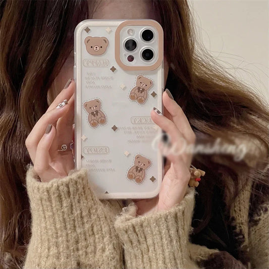 Lovely Clear Brown Bear Case - iPhone