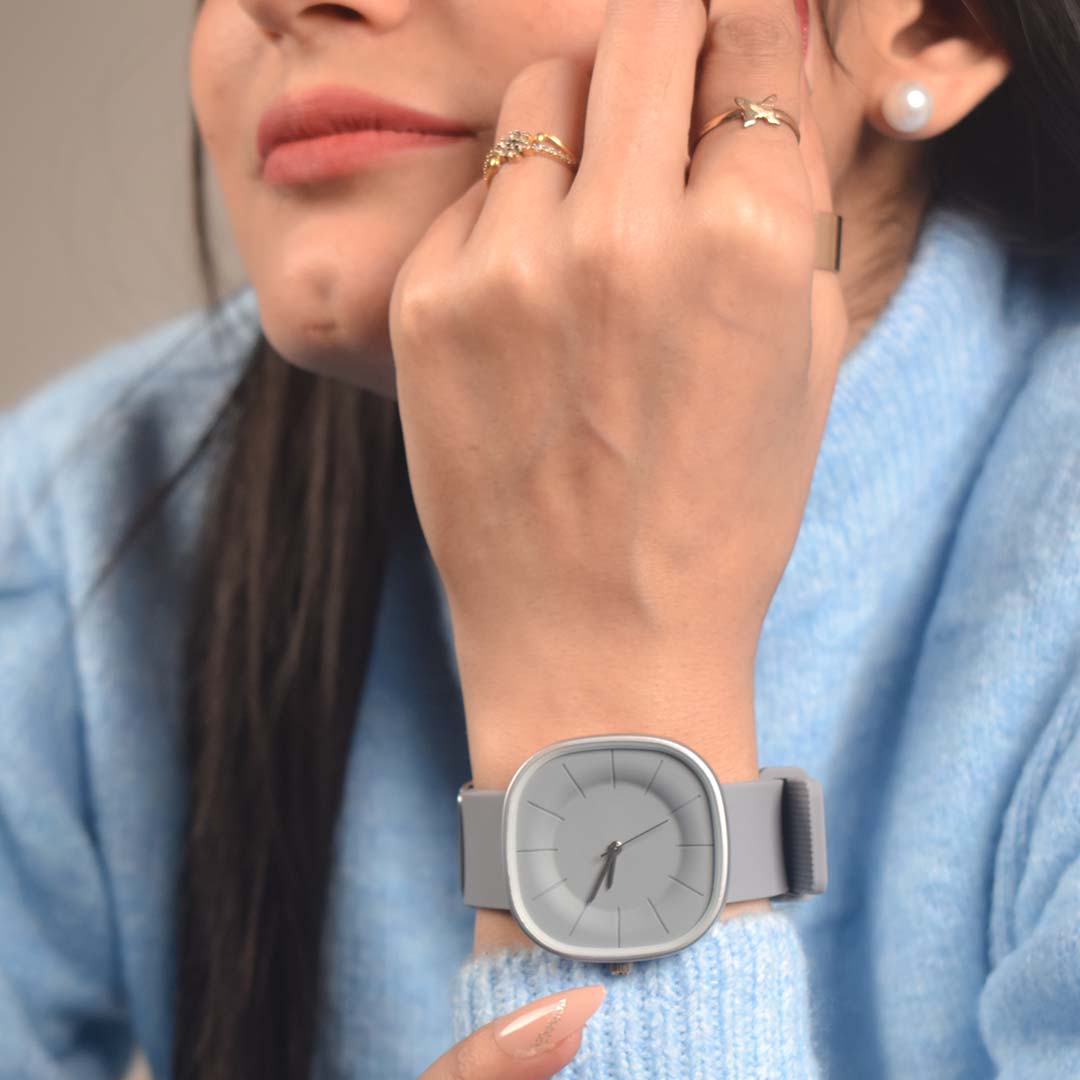 SquareFlex Silicone Strap Watch