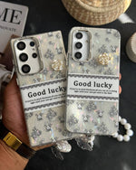 Lucky Pearl Flower Case With Lanyard