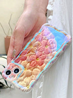 Floral Wavy Shape Case - iPhone