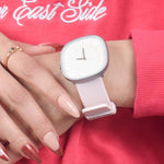 SquareFlex Silicone Strap Watch - Pink