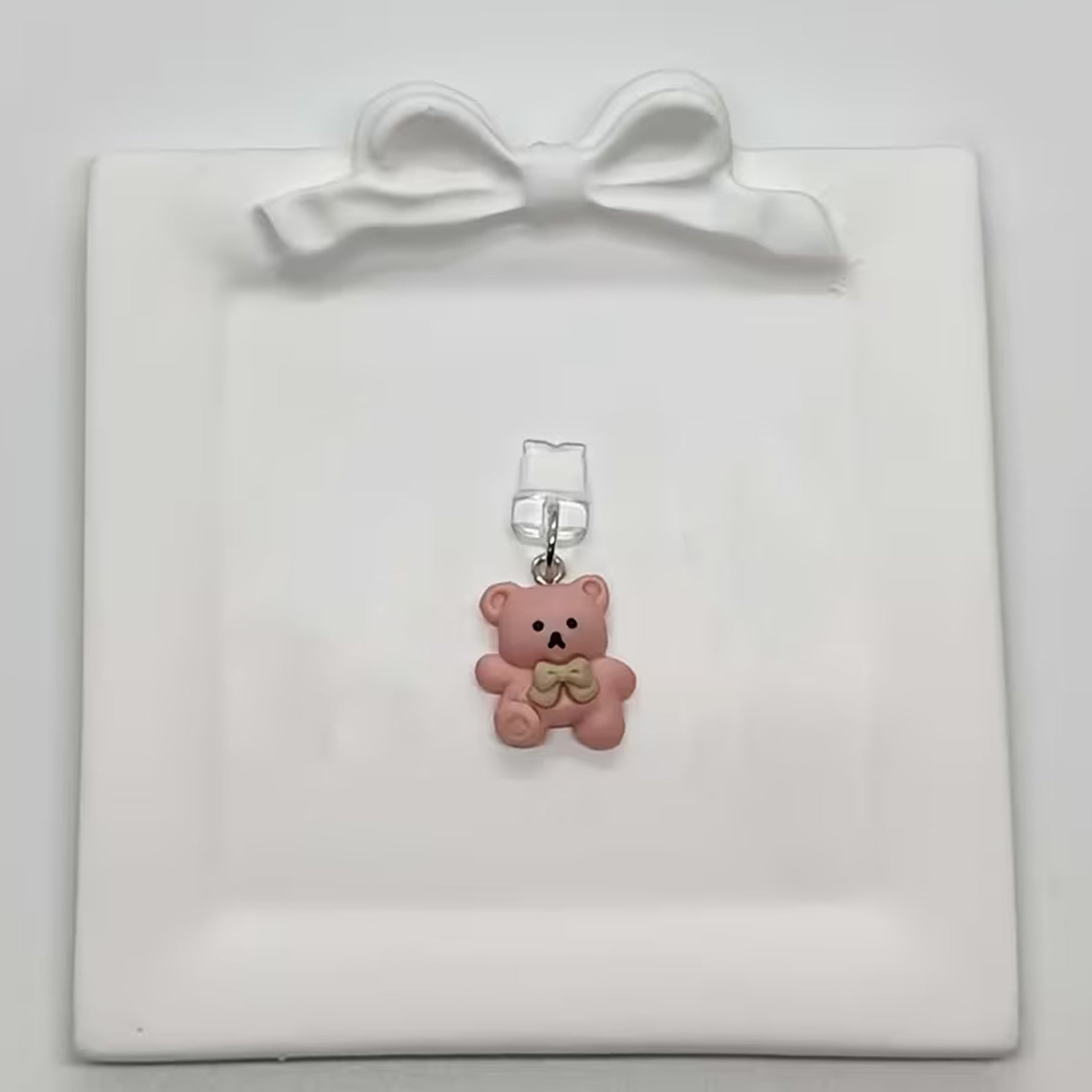 Mini Bear Dust Protector Plug - Pink