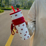 Cherry Bliss Straw Stainless Steel Tumbler