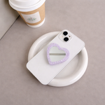 Mirror Heart Phone Grip Holder - Purple