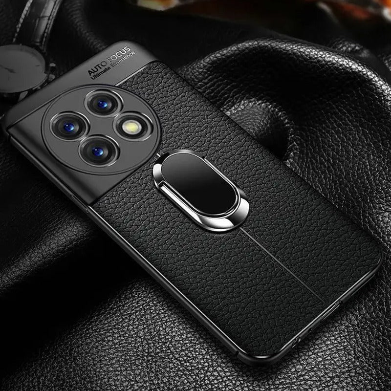 OnePlus - Elegance Leather Ring Stand Case