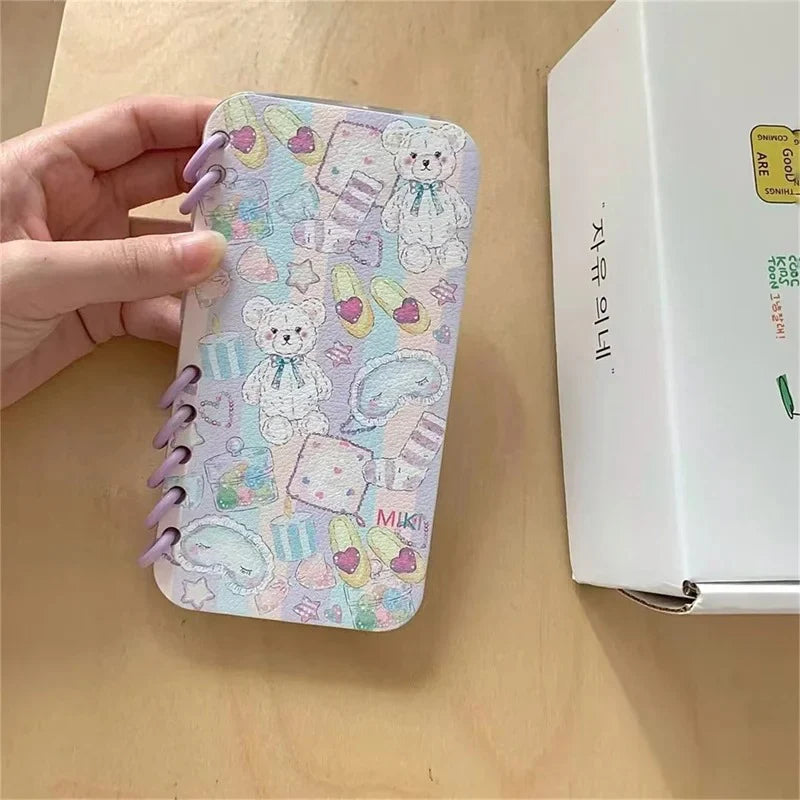 Kawaii Teddy Book Case - iPhone