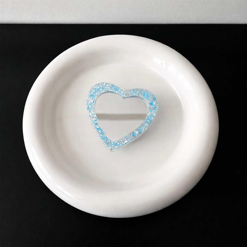 Mirror Heart Phone Grip Holder - Blue