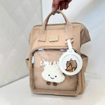 Soft Canvas Backpack  - Beige
