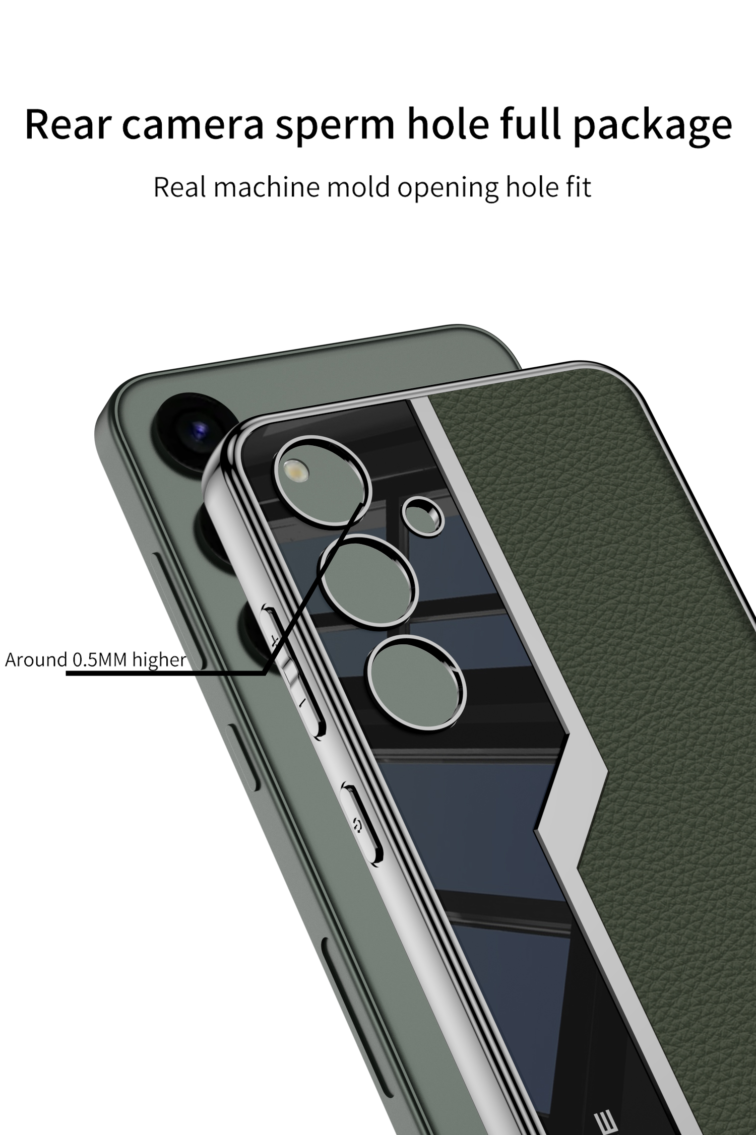 Soft Plating Leather Case-Green