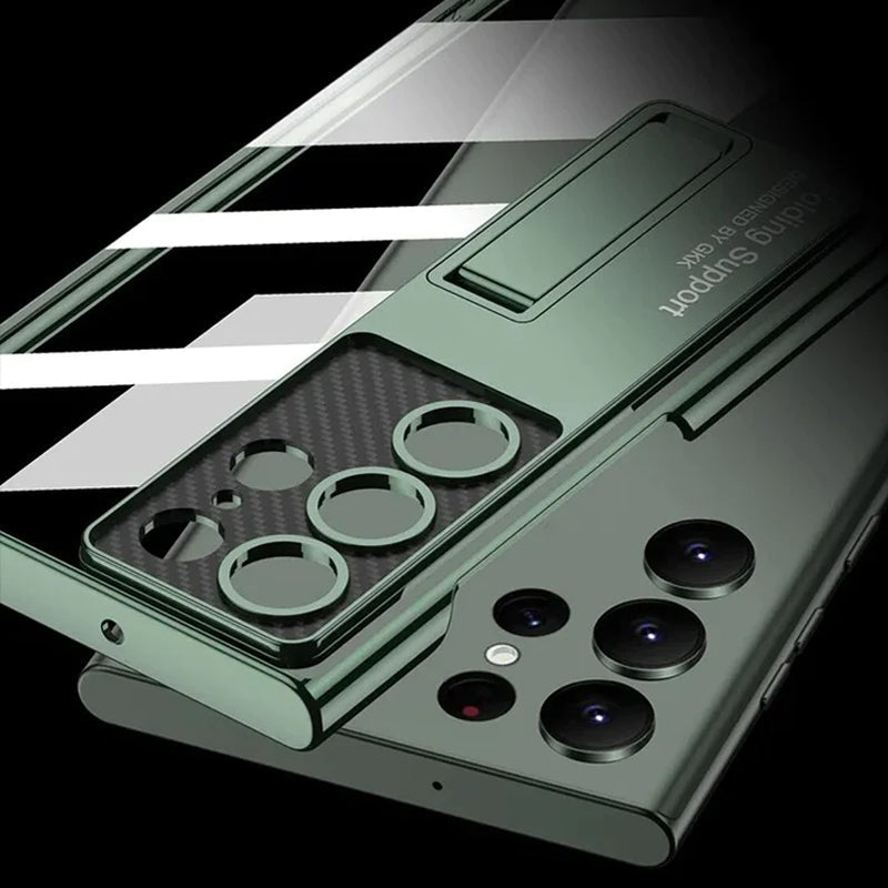 Anti-Yellowing Transparent Kickstand Protective Case