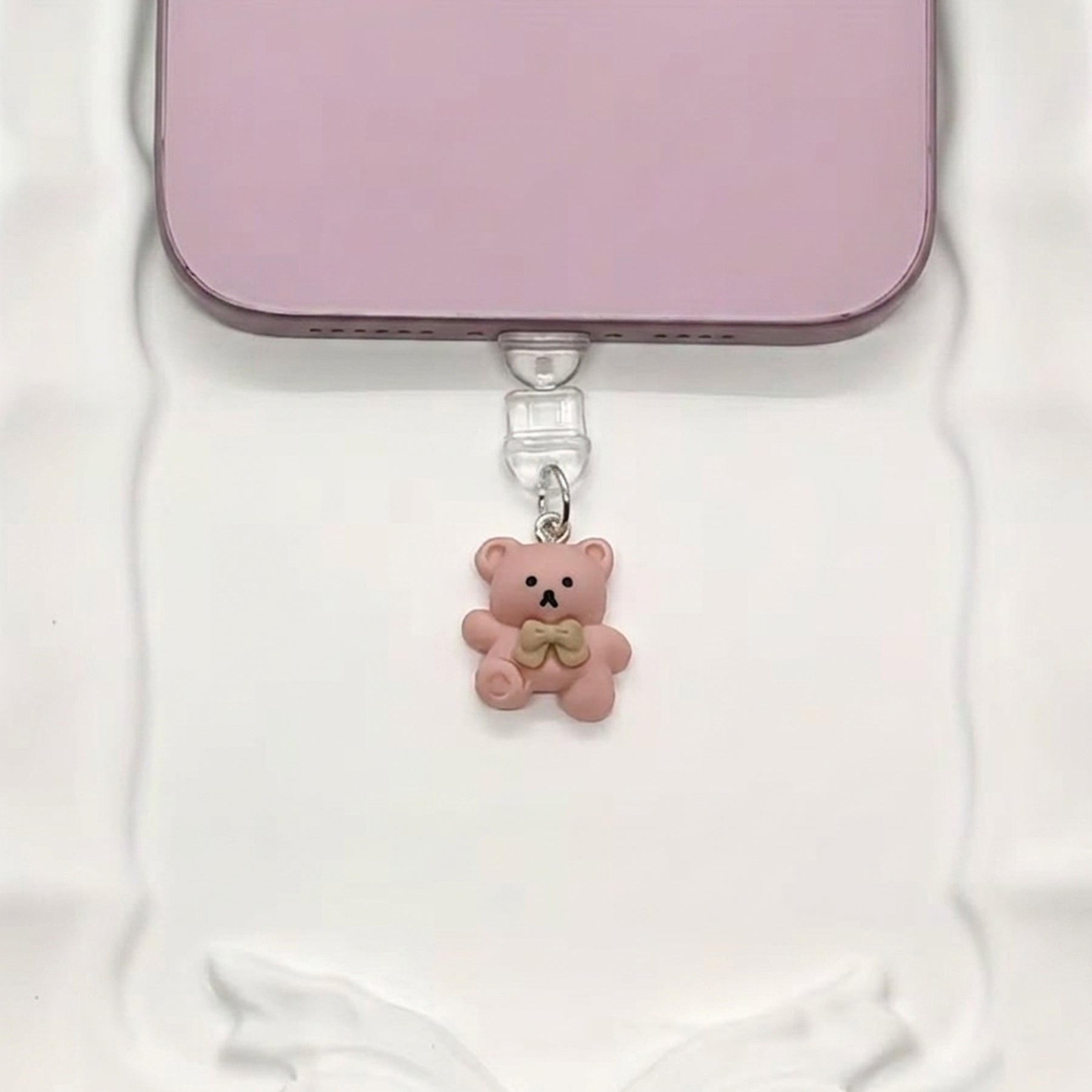 Mini Bear Dust Protector Plug - Pink