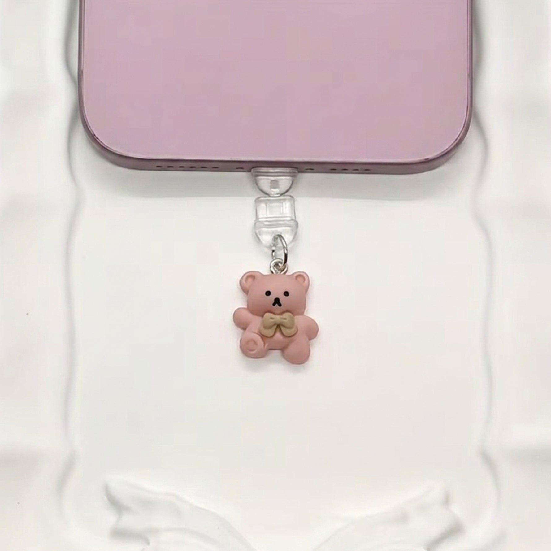 Mini Bear Dust Protector Plug - Pink