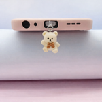 Mini Bear Dust Protector Plug - Beige