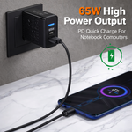 QuickVolt 65W GaN Charger Adapter - Black