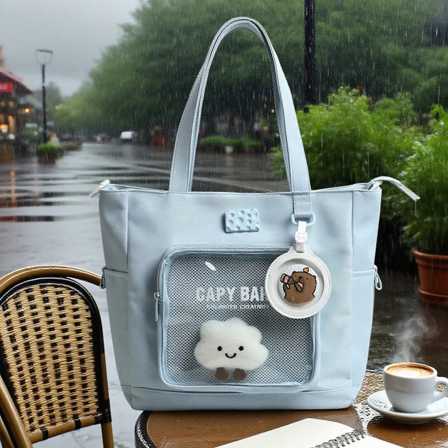 Misty Blue Kawaii Multipurpose Bag