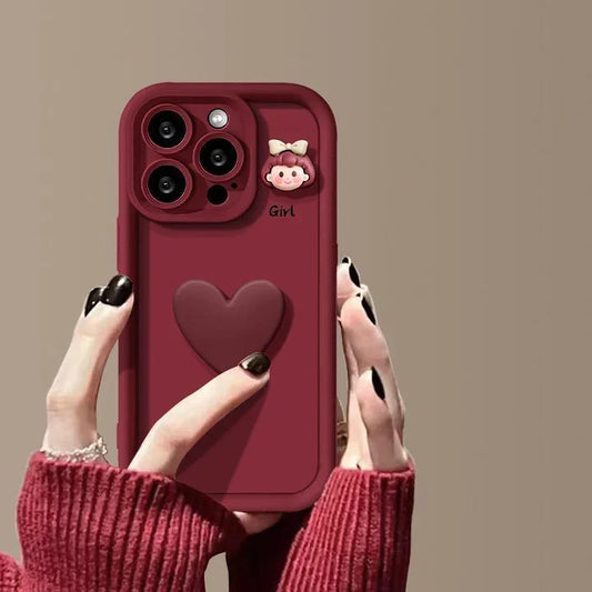 Bow & Heart Charm Case - iPhone