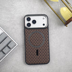 Magnetic Woven Leather Case - iPhone