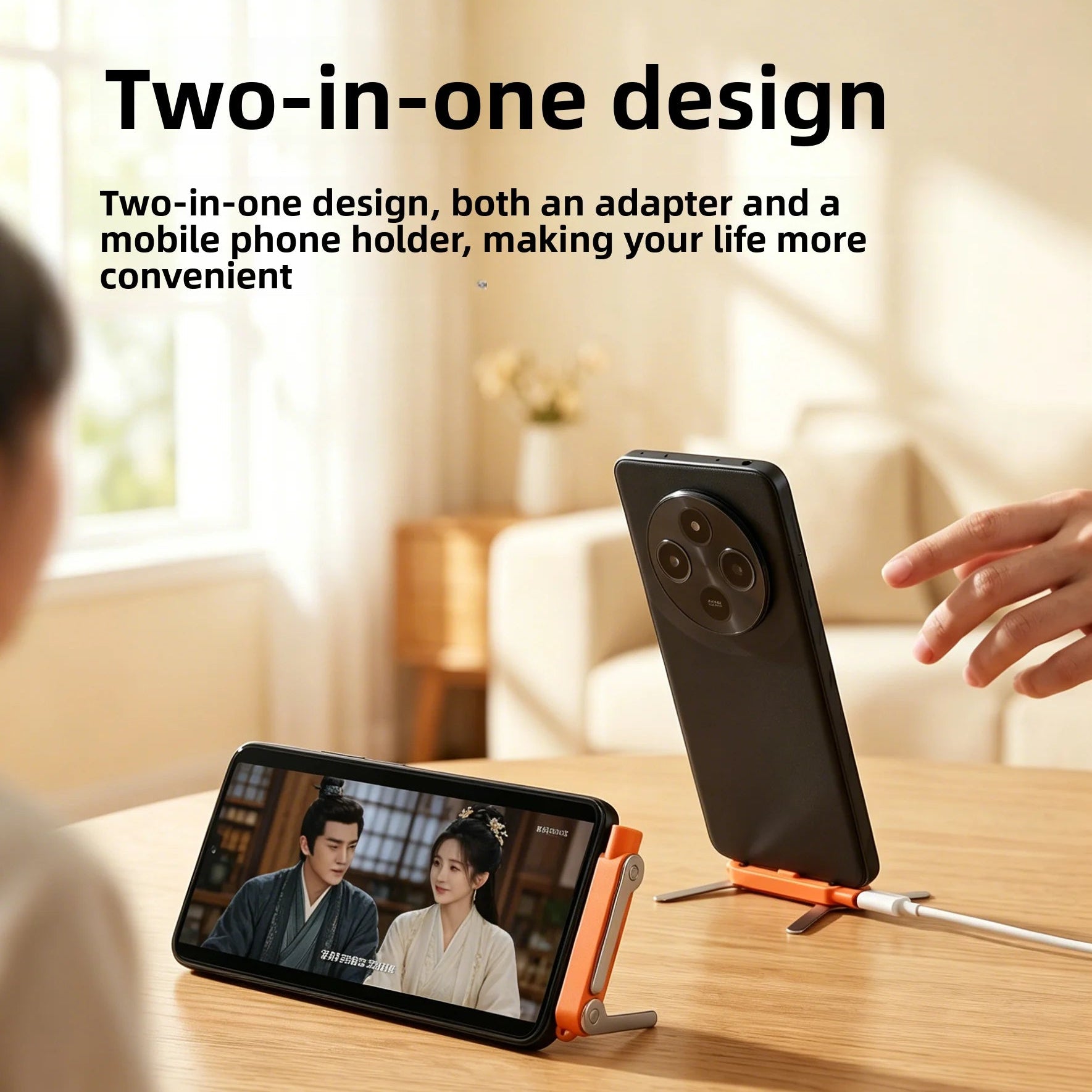 2-in-1 Phone Stand & Charging Adapter