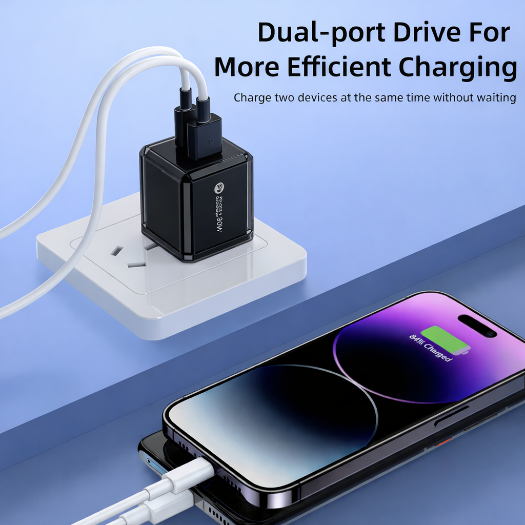 SnapVolt Mini 30W Charger Adapter - Black