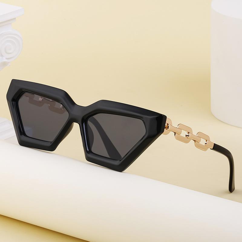 European Chain Detail Statement Sunglasses