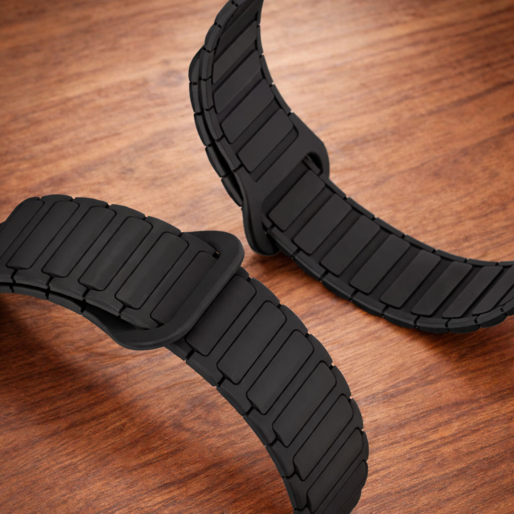 Slim Fit Silicone Apple Watch Strap - Black