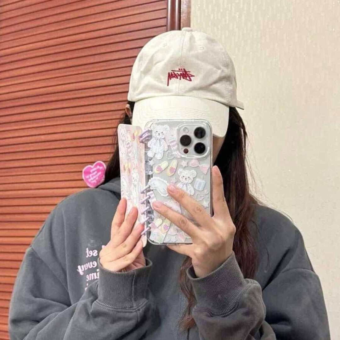 Kawaii Teddy Book Case - iPhone