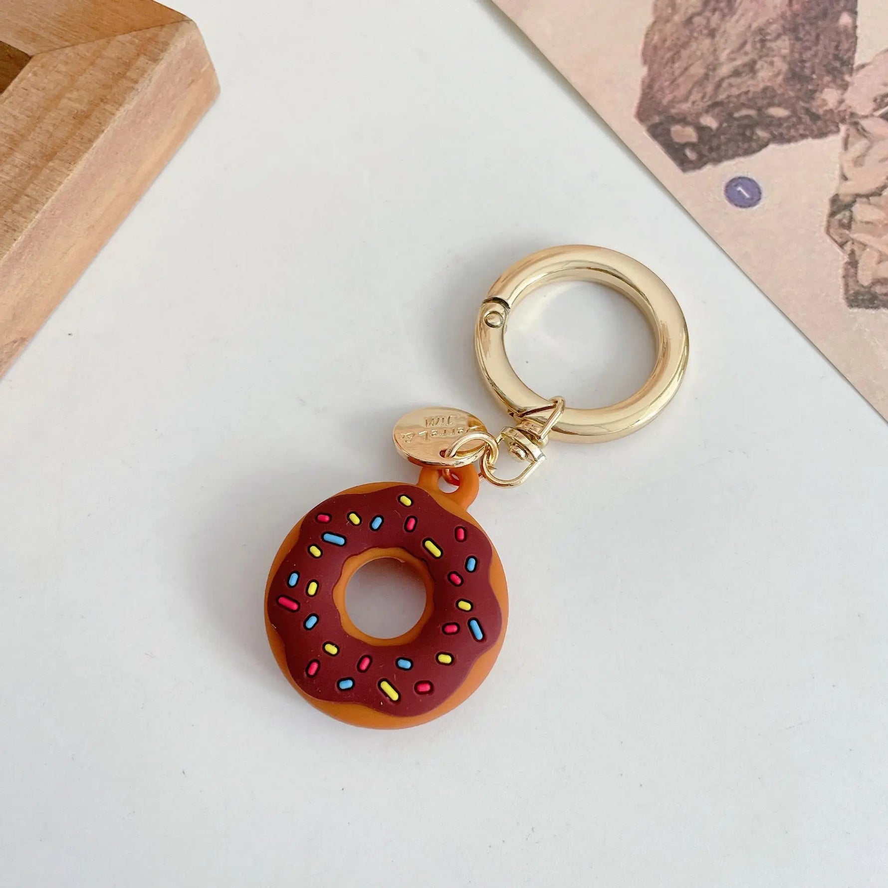 Sprinkle Donut Keychain
