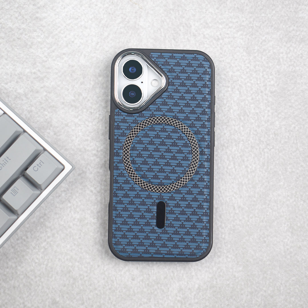 Magnetic Woven Leather Case - iPhone