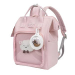 Soft Canvas Backpack for Women - Pink