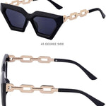 European Chain Detail Statement Sunglasses